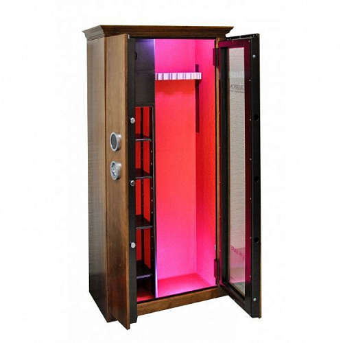 Seyf-vitrina GRIFFON  GG 700 WOOD  s bronirovannym steklom